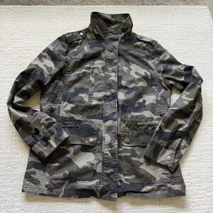 2Sable Camo Utility Jacket Womens XL Green Camouflage Military Field Coat